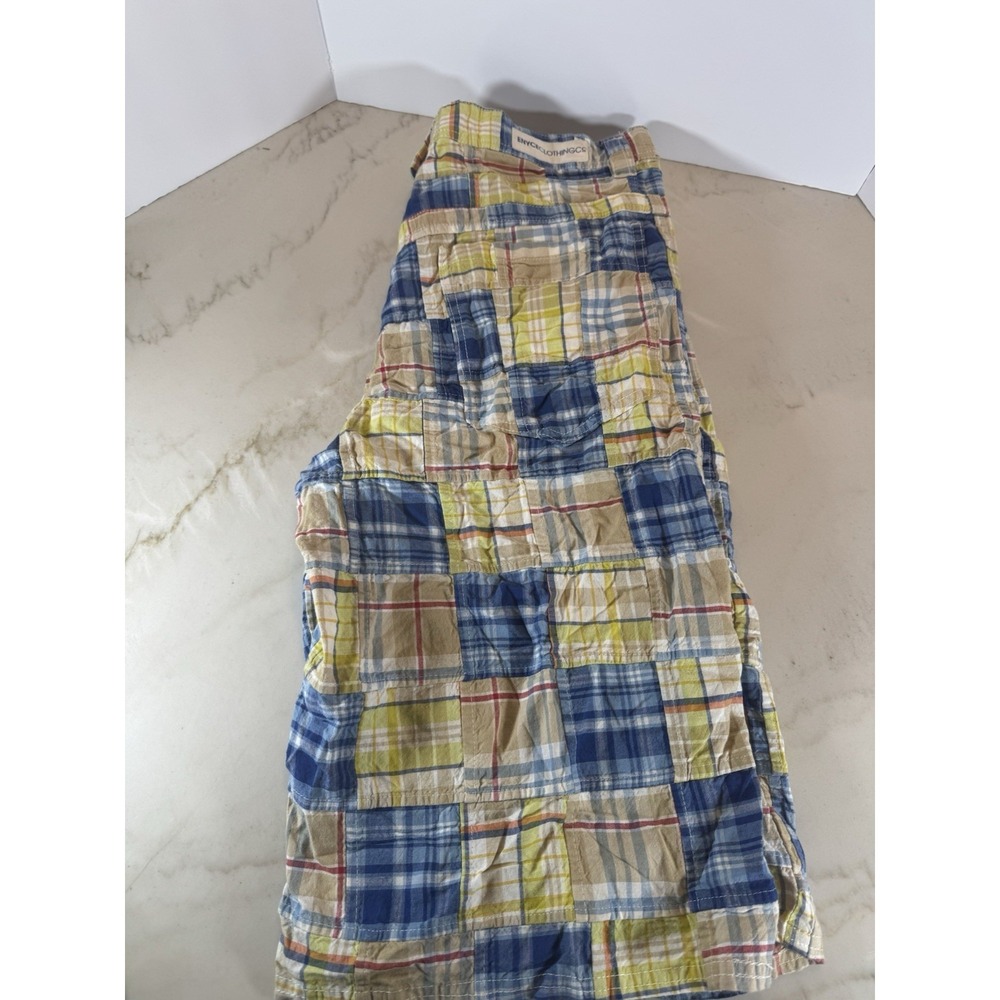 Enyce Clothing Co Patchwork Madras Plaid Shorts Men's Size 34 Y2K